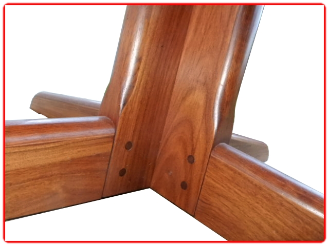 Table de repas ronde scandinave palissandre