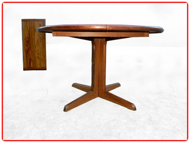 table de repas ronde palissandre scandinave