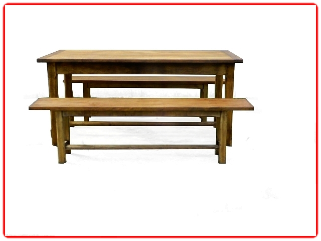 Table et 2 bancs de ferme