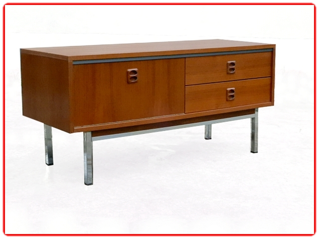 Meuble TV buffet bas vintage teck