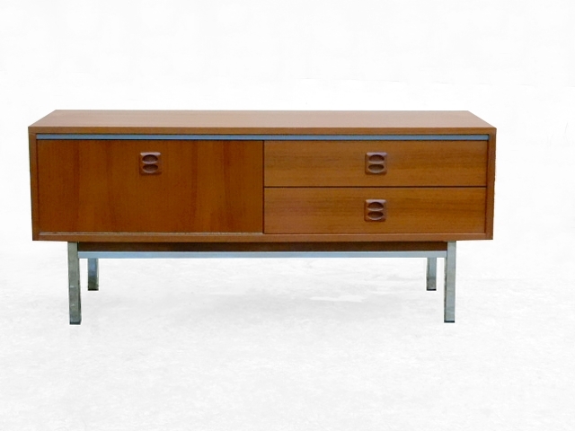 Meuble bas tv vintage en teck