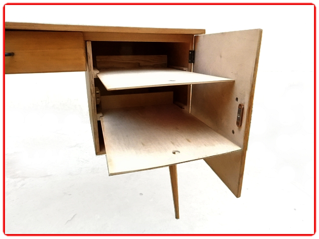 Bureau d'écolier Bauman vintage bois clair