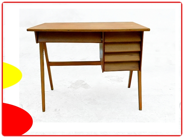 Bureau vintage pieds compas