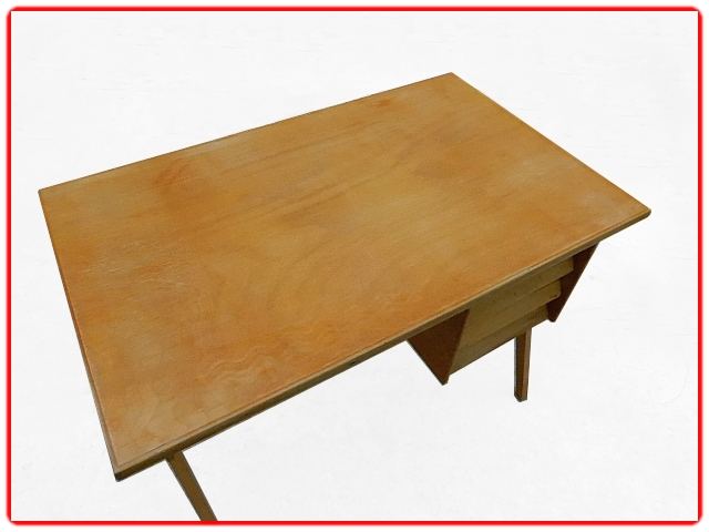 Bureau vintage 1950 bois massif