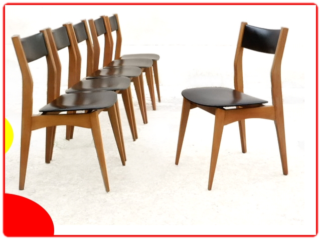 Chaises vintage scandinave de salle à manger