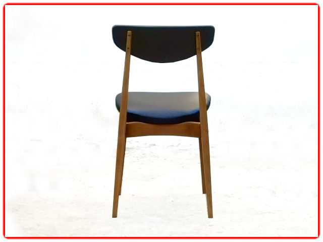 4 chaises scandinave vintage bois clair skaï