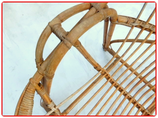 Fauteuil vintage en rotin