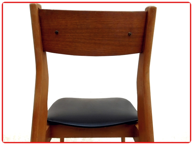 Chaises vintage scandinave dossier teck