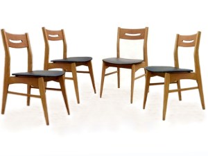 Chaises design scandinave rénovées vintage teck