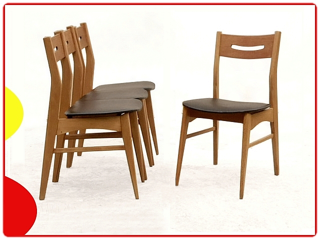 Chaises vintage scandinave teck