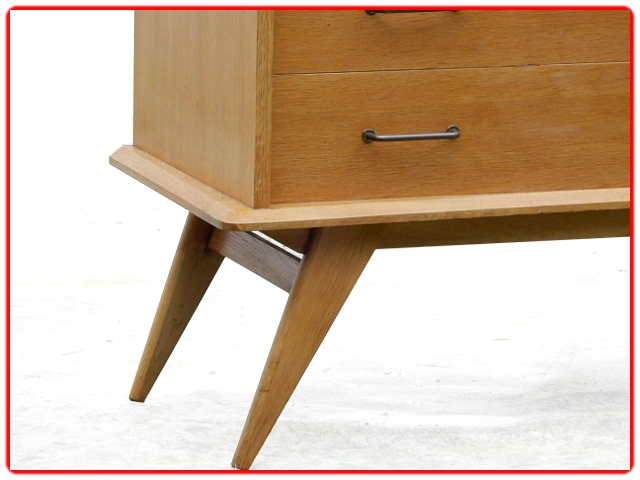 Commode vintage pieds compas