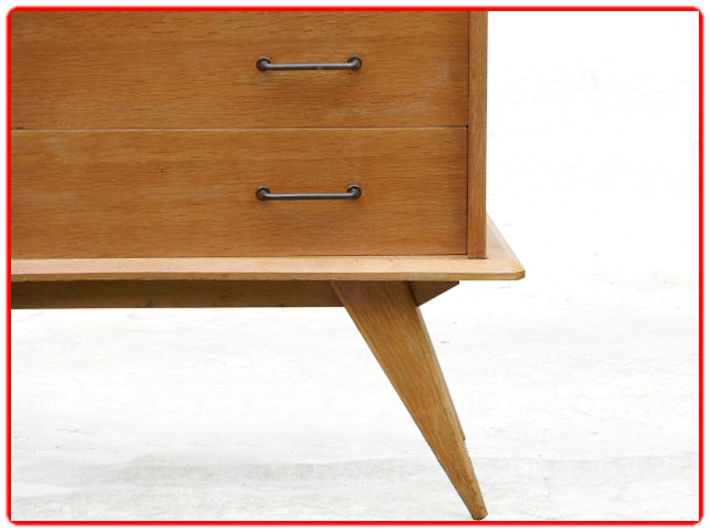 Commode vintage pieds compas