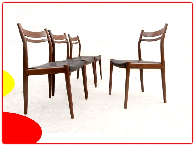 Chaises en palissandre scandinave vintage