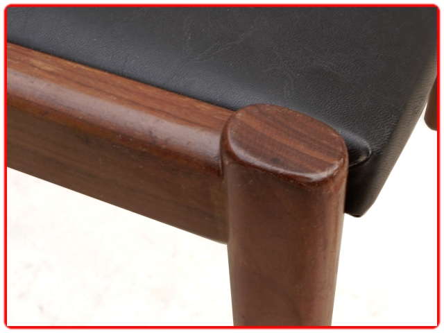 chaises palissandre skaï vintage scandinave