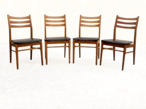 Chaises vintage scandinave bois skaî 1960