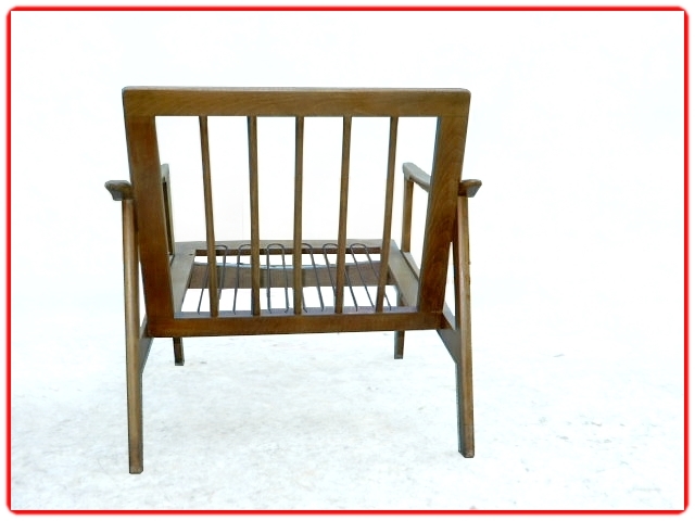 Fauteuil boomerang scandinave vintage