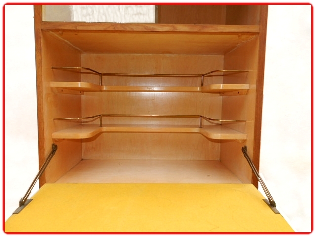 bar secrétaire vintage bois clair
