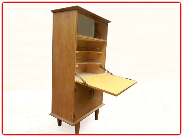 secrétaire bar vintage 1950 bois