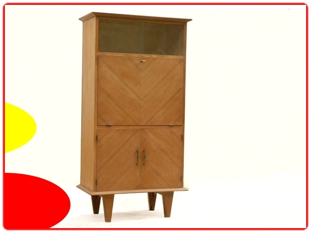 Secrétaire vintage bois clair massif