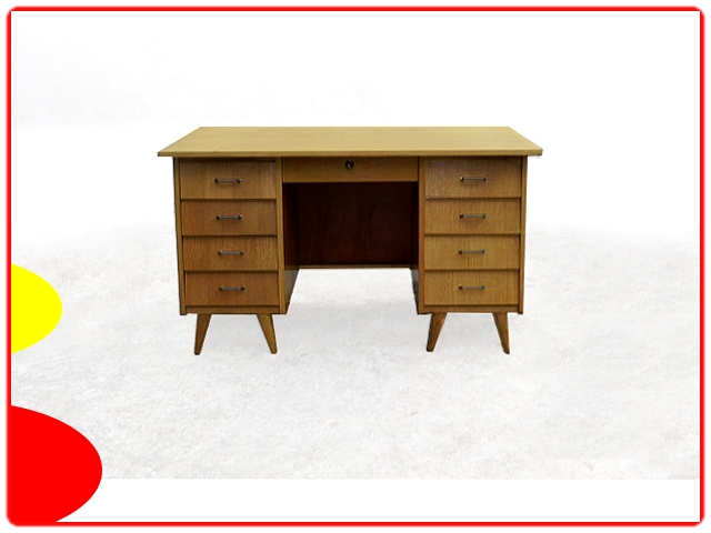 Bureau pieds compas vintage années 50