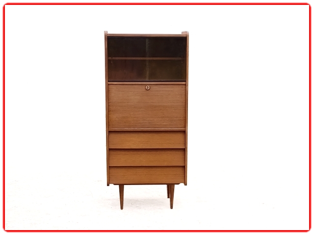 secrétaire vintage en bois années 50