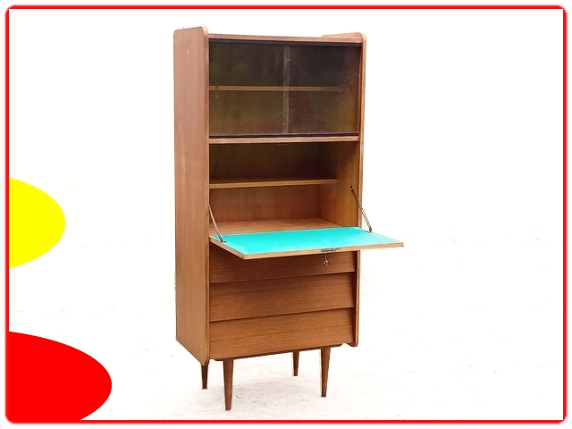 Secrétaire vintage bois années 50