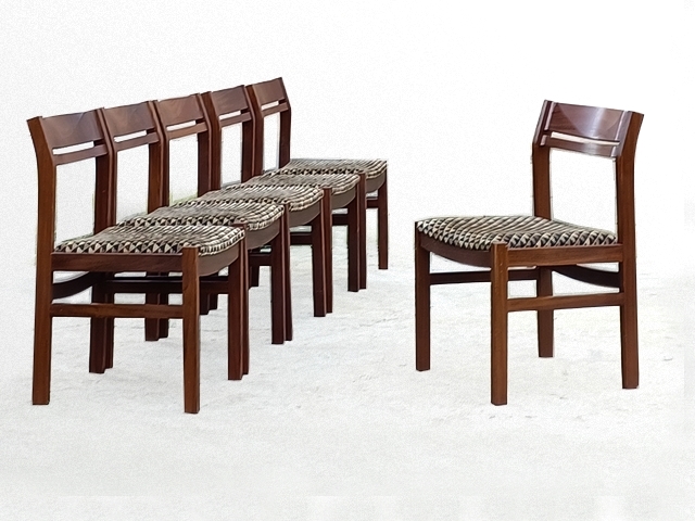 Chaises teck massif anciennes vintage 1960