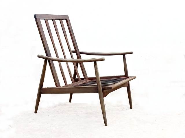 Fauteuil vintage scandinave boomerang