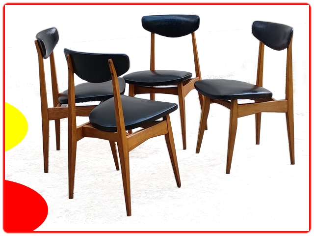 Chaises vintage rénovées années 60
