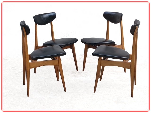 Chaises vintage rénovées années 60
