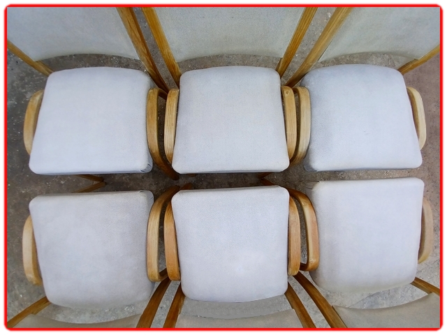 Chaises Hugues Steiner Bow Wood vintage