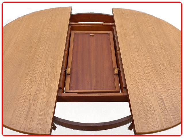 Table de repas avec rallonge teck scandinave