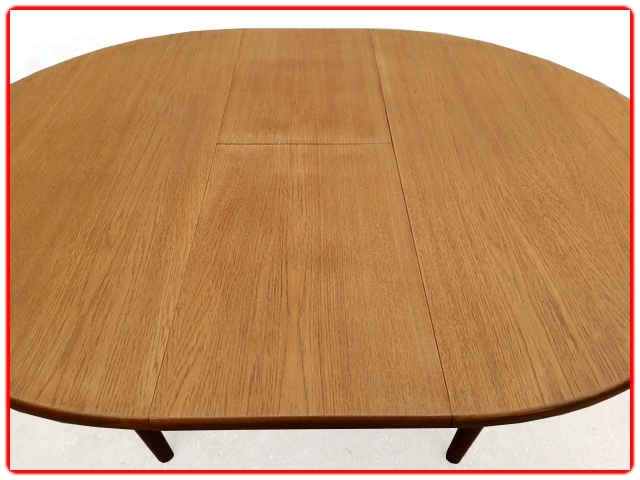 Table à manger extensible en teck vintage