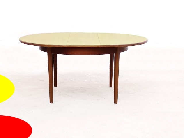 Table scandinave de salle à manger en teck vintage 1960