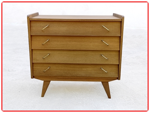 commode vintage pieds compas