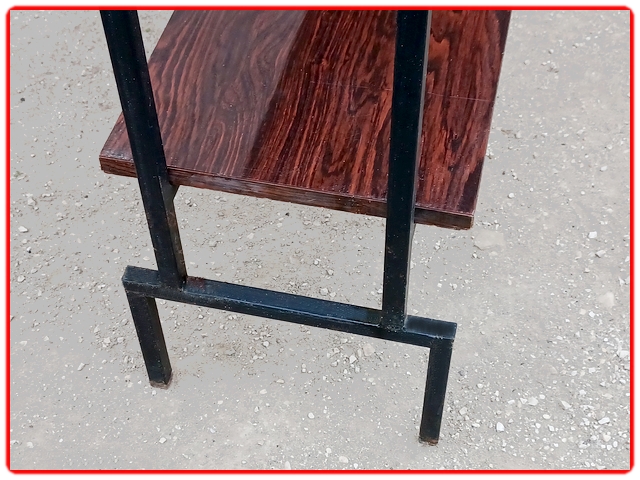 Etagère Bibliothèue formica métal années 50