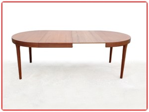 Table danoise en teck avec 2 rallonges