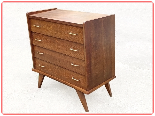 Commode vintage années 60 pieds compas