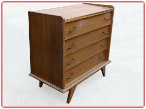 commode vintage bois chambre