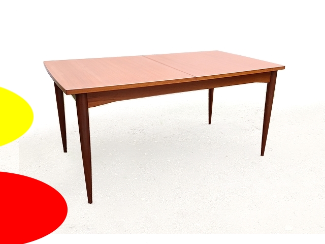 Table à manger extensible bois teck scandinave 1960