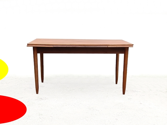 Table de repas en teck scandinave vintage 1960
