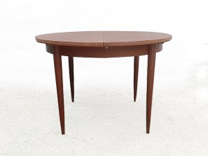 Table à manger ronde extensible vintage scandinave