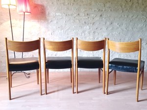 Chaises scandinave teck vintage 1960