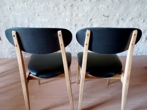 Chaises vintage scandinave relookées