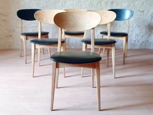 6 chaises vintage scandinave teck occasion 1960