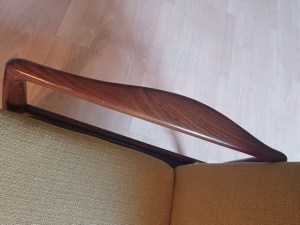 Fauteuil design scandinave 1960 teck massif