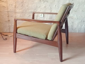Fauteuil vintage scandinave teck massif