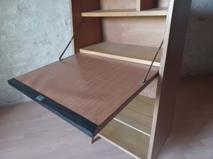 Secrétaire vintage années 60 bois clair