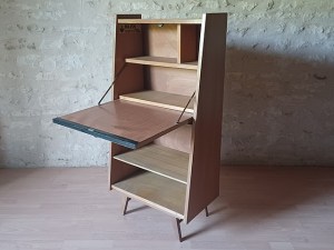 Secrétaire vintage incliné pieds compas