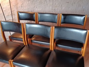 6 chaises teck scandinave vintage 1960